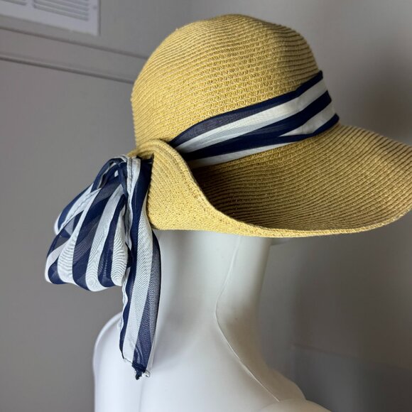 Jendi Women's Wide Brim Sun Hat with ribbon - Picture 11 of 11